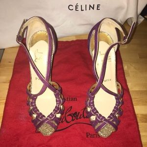 Christian Louboutin Amethyst Suede Mignon heels